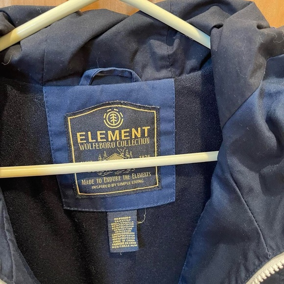 Men’s Blue Element Hooded Jacket Size Medium - Picture 4 of 7